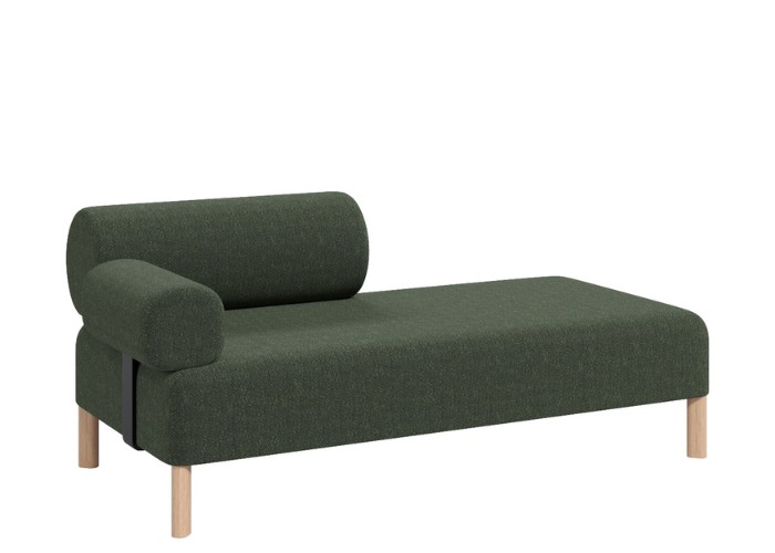 Pebble Two Seat Lounge - Single backrest + Arm - Green